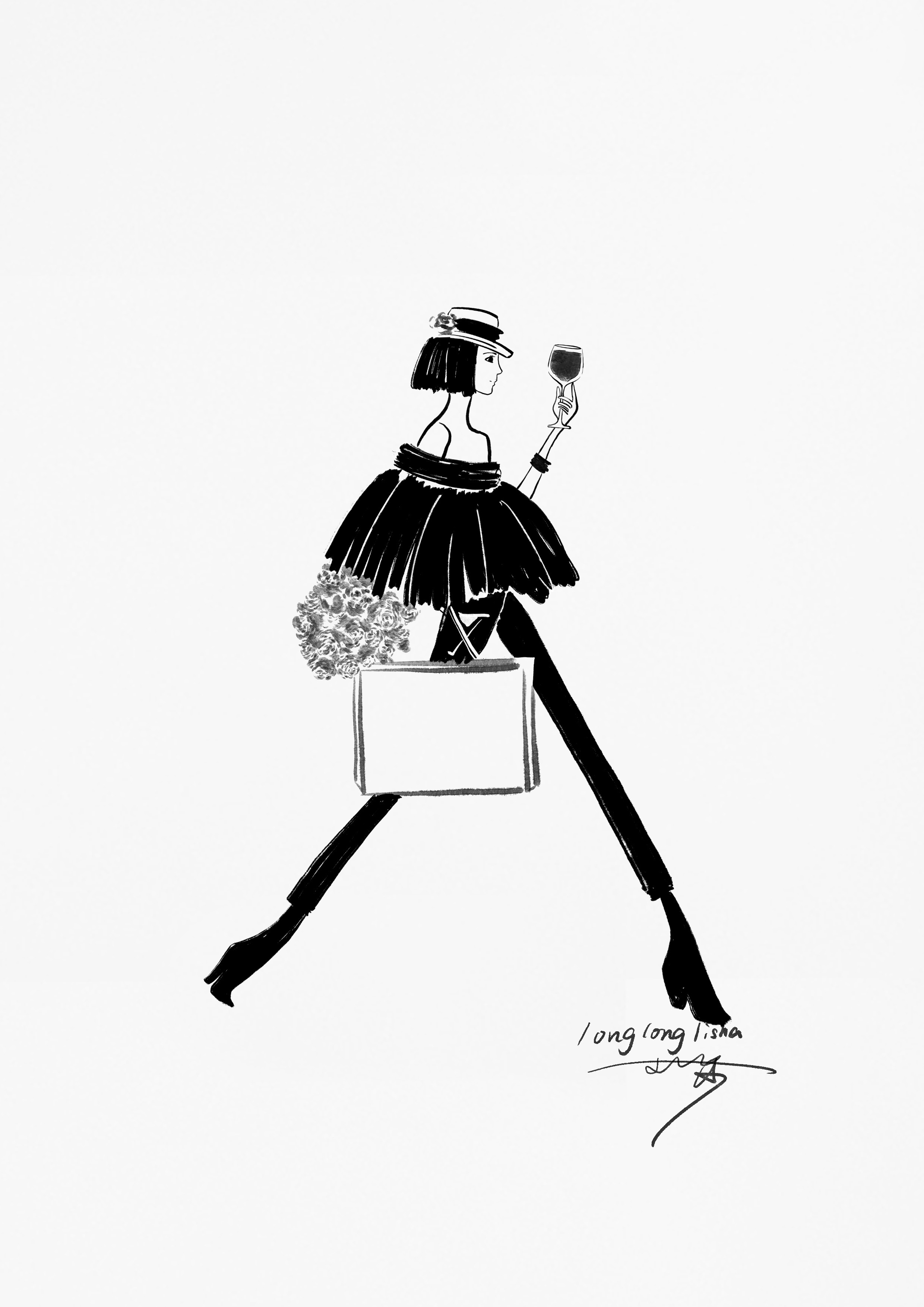 Ladies Choices - wine packaging illustration