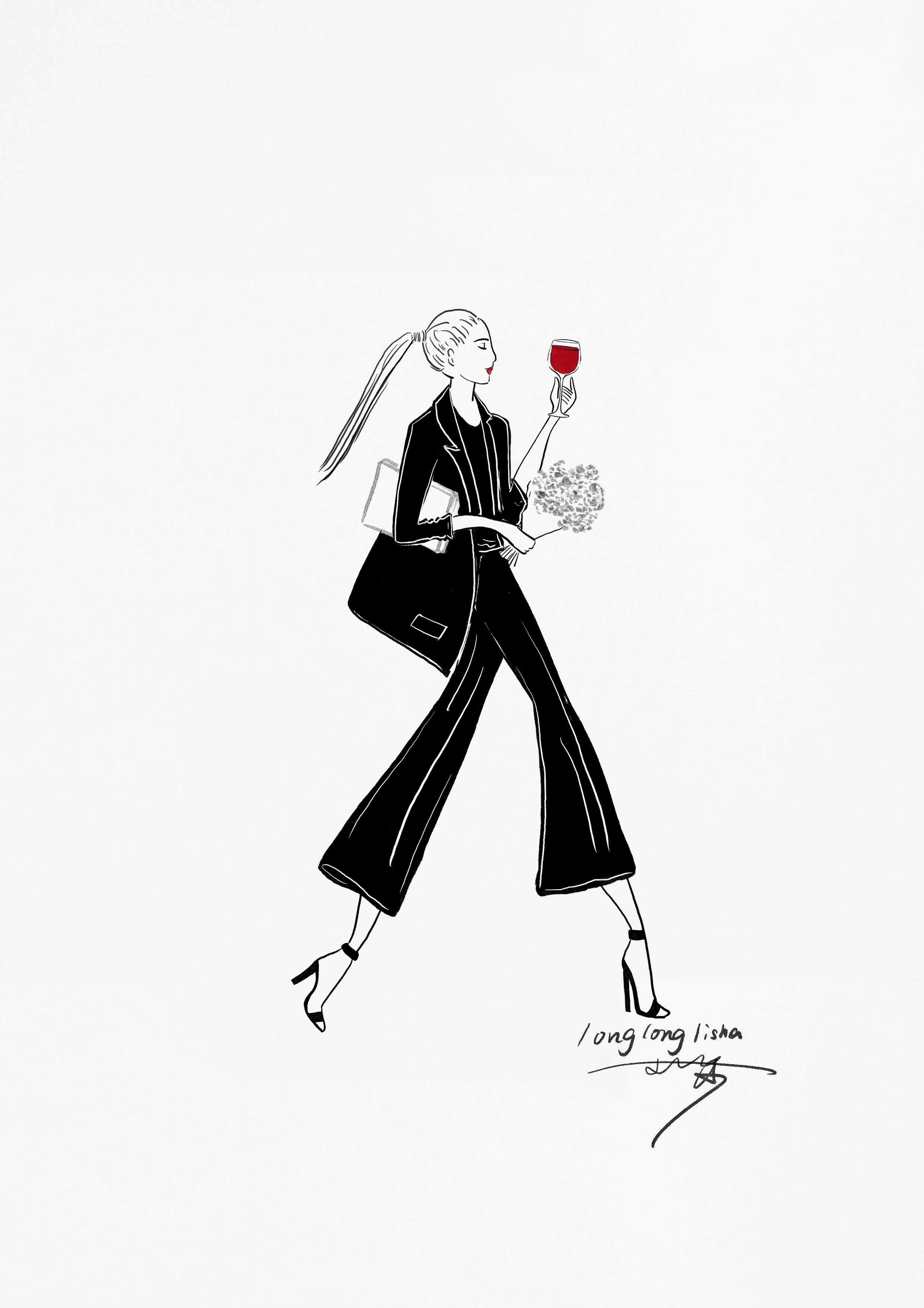 Ladies Choices - wine packaging illustration