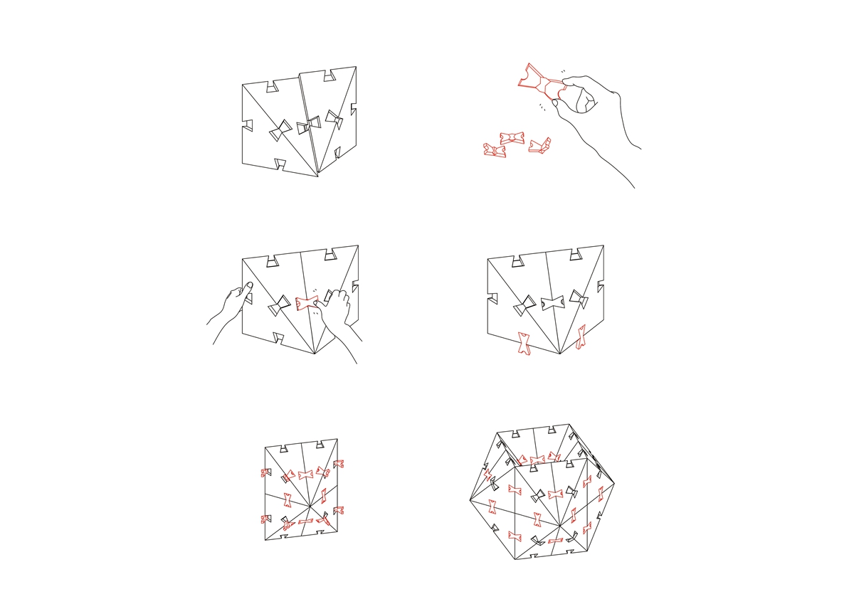 “Butterfly Clasp”- single building block design