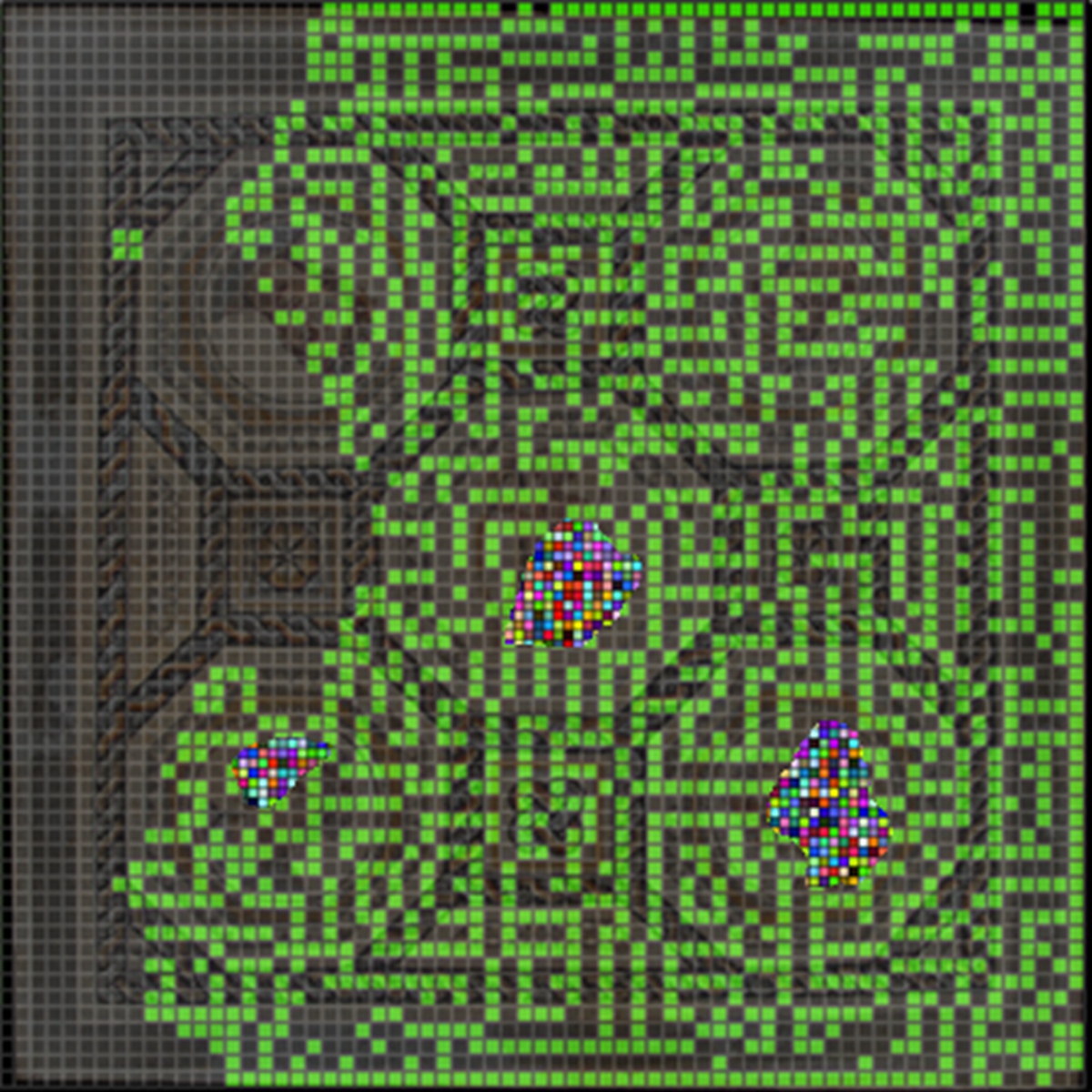 Pixel Invasion - Light Projection Art