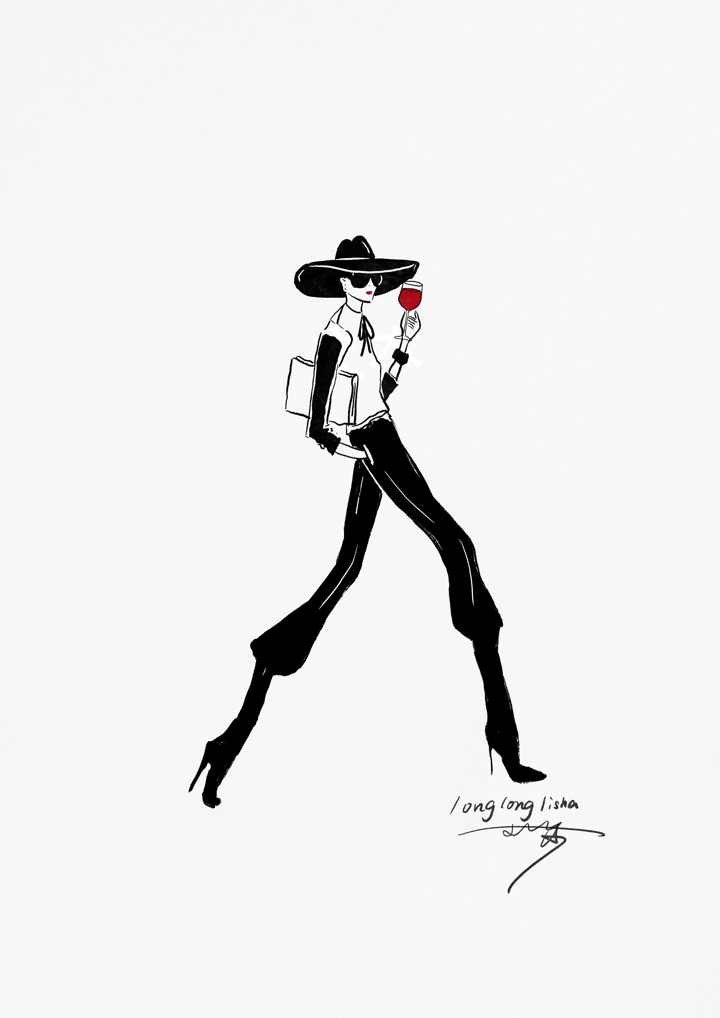 Ladies Choices - wine packaging illustration